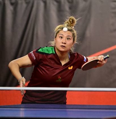 Jieni Shao from Portugal at WTT Feeder Lagos in Portugal Jieni Shao from Portugal competes in the WTT Feeder in Lagos, Portugal, on May 18, 2026 Lagos, Portugal Hessen Portugal