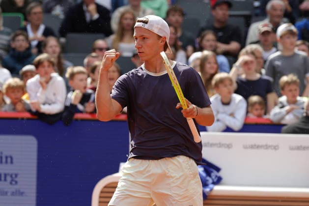 2026 05 18, xFSx, Bitpanda Open Hamburg ATP500, mens tennis tournament in Hamburg , Am Rothembaum in Hamburg , Max Schoenhaus GER winner fist, jubel Copyright: HMBxMedia FernandoxSoares