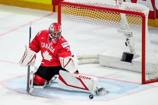260518 Jet Greaves of Canada during the 2026 IIHF Ice Hockey World Championship match between Canada and Denmark on May 18, 2026 in Fribourg Photo Jesper Zerman BILDBYRAN kod JZ JZ0718 ishockey ice hockey ishockey vm 2026 vm 2026 iihf world championship kanada canada danmark denmark canada kanada bbeng danmark denmark  Copyright: JESPERxZERMAN BB260518JZ090
