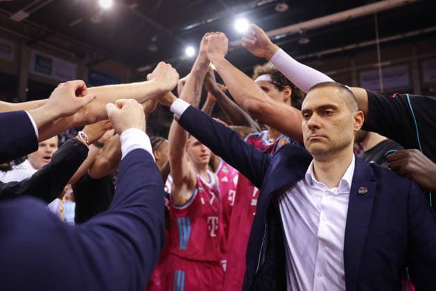 Telekom Baskets Bonn after victory against Fitness First Würzburg Baskets Playoffs Quarterfinals Game 2 Season 2025 26