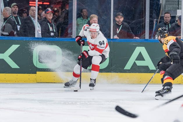 18 05 2026, Zurich, Swiss Life Arena, Ice Hockey World Championships Germany Switzerland, 94 Attilio Biasca Switzerland Zurich Swiss Life Arena Zurich Switzerland Copyright: xJustPictures.ch StefanxEmchx jp-de-StEm-DSC0111020260518