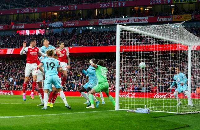 Kai Havertz of Arsenal scores the opening goal Arsenal v Burnley, Premier League, Football, Emirates Stadium, London, UK - 18 May 2026London Emirates Stadium United Kingdom EDITORIAL USE ONLY No use with unauthorised audio, video, data, fixture lists, club league logos or live services. Online in-match use limited to 120 images, no video emulation. No use in betting, games or single club league player publications.  Copyright: xJavierxGarcia Shutterstockx 16881286s
