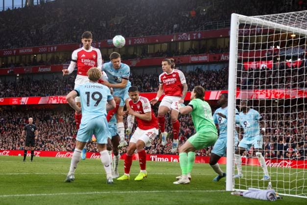 Kai Havertz scores the opening goal for Arsenal Arsenal v Burnley, Football, Premier League, Emirates Stadium, Islington, London, UK - 18 05 2026 EDITORIAL USE ONLY No use with unauthorised audio, video, data, fixture lists, club league logos or live services. Online in-match use limited to 120 images, no video emulation. No use in betting, games or single club league player publications.  Copyright: xMattxImpey Shutterstockx 16882378a