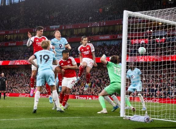 Kai Havertz scores the opening goal for Arsenal Arsenal v Burnley, Football, Premier League, Emirates Stadium, Islington, London, UK - 18 05 2026 EDITORIAL USE ONLY No use with unauthorised audio, video, data, fixture lists, club league logos or live services. Online in-match use limited to 120 images, no video emulation. No use in betting, games or single club league player publications.  Copyright: xMattxImpey Shutterstockx 16882378d