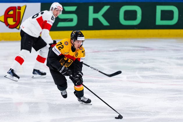 ZURICH, SWITZERLAND - MAY 18: Dominik Kahun (Germany, 72) during the Preliminary Round - Group A Match 19 between Germany and Switzerland at the IIHF Ice hockey, Eishockey World Championship, WM, Weltmeisterschaft 2026, Swiss Life Arena on May 18, 2026 in Zurich, Switzerland. Zurich Switzerland Copyright: xTimoxSteinx