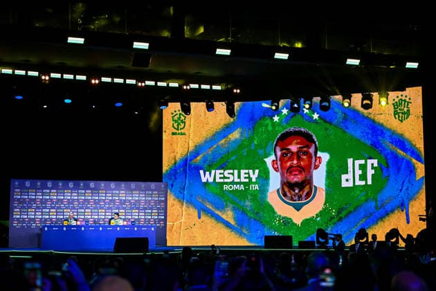 Final Squad for the World Cup RIO DE JANEIRO, RJ - 18.05.2026: FINAL SQUAD FOR THE WORLD CUP - Wesley on the list during the announcement of the Brazilian national team, Nationalteam for the 2026 World Cup, an event held at the Museum of Tomorrow, in the city of Rio de Janeiro (RJ), this Monday (18) (Photo: Nayra Halm Fotoarena) x2945983x  NayraxHalm