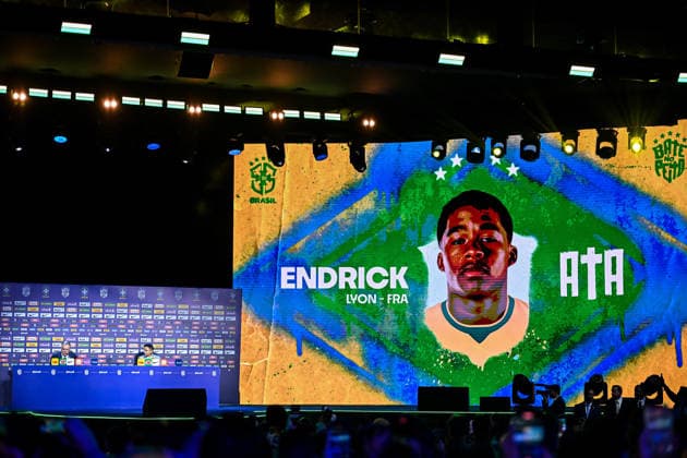 Final Squad for the World Cup RIO DE JANEIRO, RJ - 18.05.2026: FINAL SQUAD FOR THE WORLD CUP - Endrick on the list during the announcement of the Brazilian national team, Nationalteam for the 2026 World Cup, an event held at the Museum of Tomorrow, in the city of Rio de Janeiro (RJ), this Monday (18) (Photo: Nayra Halm Fotoarena) x2945988x  NayraxHalm