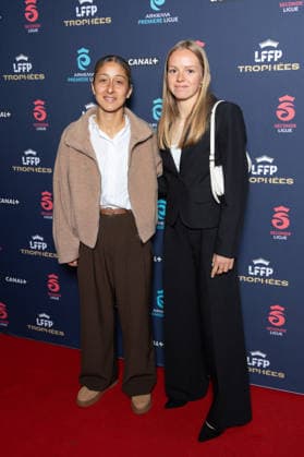 Trophees 2026 - Arkema Premiere Ligue - Paris Selen Altunkulak, Lou Jumere Seignou attends the awards ceremony of the French Women’s Football Professional League LFFP 2025 2026 season at Pavillon Dauphine on May 18, 2026 in Paris, France. Photo by Nasser Berzane ABACAPRESS.COM Paris France  Copyright: xBerzanexNasser ABACAx