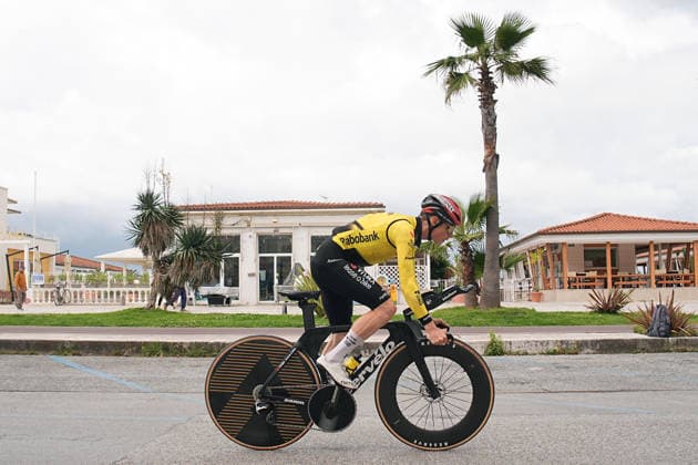 Denmark™s Jonas Vingegaard Hansen of Team Visma Lease A Bike test drive during Stage 10 of the Giro d™Italia from Viareggio to Massa, Italy, Tuesday May 19, 2026.  Copyright: xMarcoxAlpozzi LaPressex