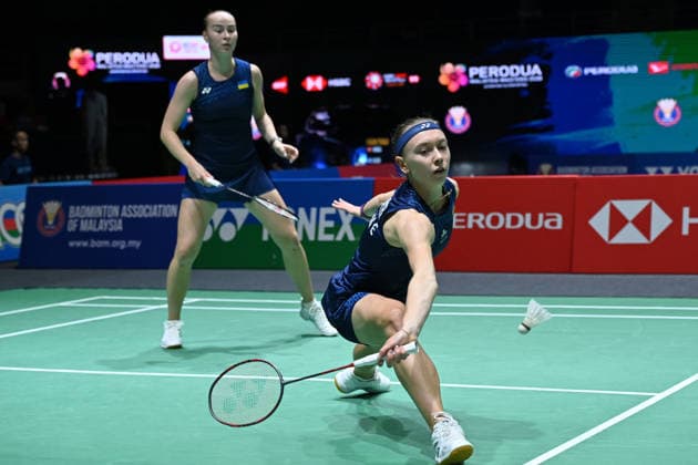 (260519) -- KUALA LUMPUR, May 19, 2026 -- Polina Buhrova Yevheniia Kantemyr (R) compete during the women s doubles round of 32 match between Chen Fanshutian Luo Xumin of China and Polina Buhrova Yevheniia Kantemyr of Ukraine at 2026 Malaysia Masters badminton tournament in Kuala Lumpur, Malaysia, May 19, 2026. (Photo by Xinhua) (SP)MALAYSIA-KUALA LUMPUR-BADMINTON-MALAYSIA MASTERS-WOMEN S DOUBLES ChongxVoonxChung 