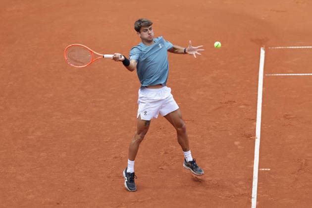 2026 05 19, xFSx, Bitpanda Open Hamburg ATP500, round of 16, mens tennis tournament in Hamburg , Am Rothembaum in Hamburg , Flavio Cobolli ITA plays a forehand Copyright: HMBxMedia FernandoxSoares