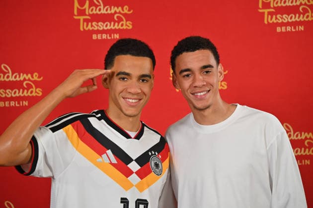 Jamal MUSIALA Bayern Muenchen unveils his wax figure at Madame Tussauds on 19 05 2026 in Munich