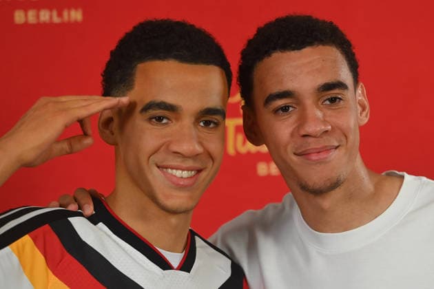Jamal MUSIALA Bayern Muenchen unveils his wax figure at Madame Tussauds on 19 05 2026 in Munich