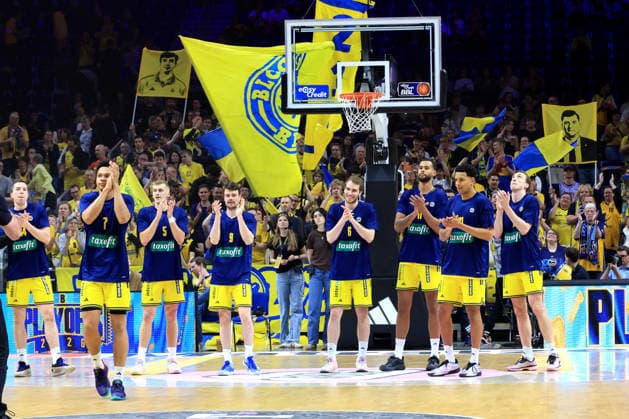 DEU, easyCredit BBL, ALBA vs Rasta Vechta, 19 05 2026, Uber Arena, Berlin, DEU, easyCredit BBL, ALBA vs Rasta Vechta, in the picture ALBA players circle, Jack Kayil ALBA Berlin 7 nordphotoxGmbHx xEngler nph00076