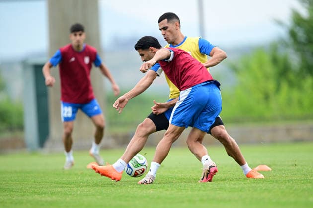 Iran National Football Team starts preparations in Turkiye s Antalya ahead of 2026 FIFA World Cup, WM, Weltmeisterschaft, Fussball ANTALYA, TURKIYE - MAY 19: Members of the Iran National Football Team take part in a training session at the Mardan Sports Complex in Antalya, Turkiye on May 19, 2026. The national team, Nationalteam launched their training camp in southern Turkiye to prepare for the upcoming 2026 FIFA World Cup, jointly hosted by the United States, Canada, and Mexico. Orhan Cicek Anadolu Antalya Turkey. Editorial use only. Please get in touch for any other usage. Copyright: x2026xAnadoluxOrhanxCicekx