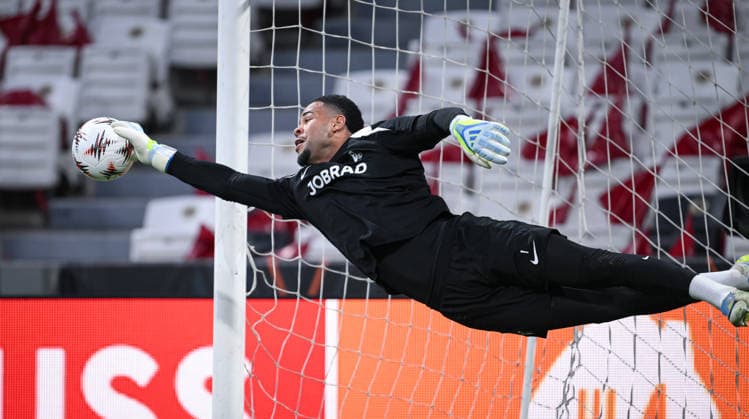 FOOTBALL EUROPA LEAGUE SEASON 2025 2026 Final in Istanbul 19 05 2026 SC Freiburg Aston Villa Training SC Freiburg at Besiktas Park Stadium, Goalkeeper Noah Atubolu