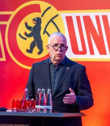 Soccer, Men, Season 2025 2026, 1 Bundesliga, 1 FC Union Berlin, Annual General Meeting at Stadion An der Alten Försterei, President Dirk Zingler 1 FC Union , 19 05 2026, Copyright: xMatthiasxKochx