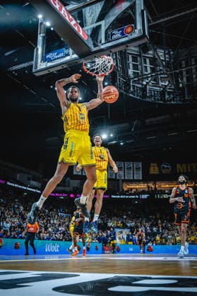 Basketball Berlin 19 05 2026 Season 2025 2026 EasyCredit BBL 1 Bundesliga Men, Men Playoffs Quarterfinals Game 2 Alba Berlin RASTA Vechta Norris Agbakoko Alba Berlin, No 17 Jack Kayil Alba Berlin, No 07 Jubel