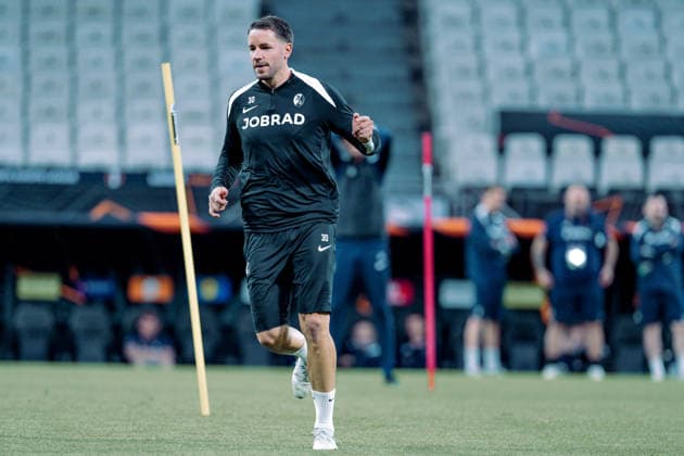 ISTANBUL, TURKIYE ? 19 MAY 2026: Christian Gunter of SC Freiburg during the training session the day before the UEFA Europa League Final 2026 match between SC Freiburg and Aston Villa F.C. at Besiktas Park on May 19, 2026 in Istanbul, Turkiye. Copyright: xAlexandraxFechetex xSPPx Sportspressphoto_SPR150202