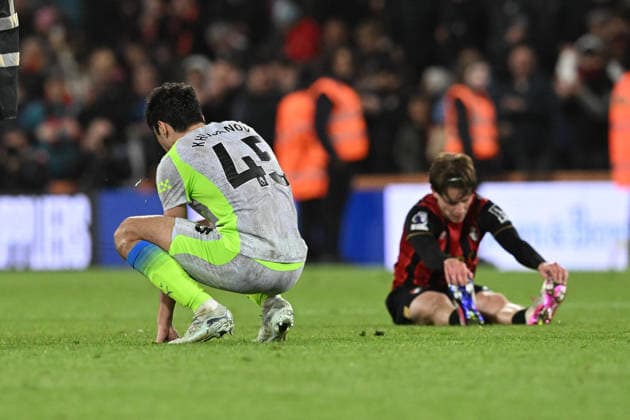 Bournemouth v Manchester City, Premier League Abdukodir Khusanov (45) of Manchester City looks dejected at full time during the Premier League match between Bournemouth and Manchester City at the Vitality Stadium, Bournemouth, UK on 19 May 2026. Bournemouth Vitality Stadium Dorset UK Editorial use only DataCo restrictions apply See www.football-dataco.com , Copyright: xGrahamxHuntx PSI-24285-0096