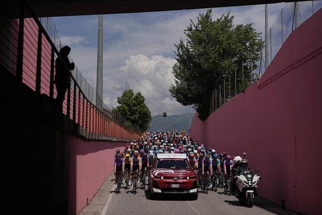 Start the race during Stage 11 of the Giro d™Italia, from Porcari to Chiavari, Italy, Wednesday, May 20, 2026.  Copyright: xMarcoxAlpozzi LaPressex