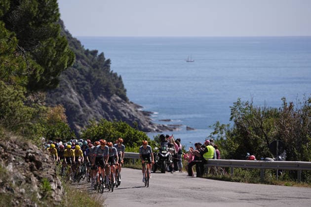The race during Stage 11 of the Giro d™Italia, from Porcari to Chiavari, Italy, Wednesday, May 20, 2026.  Copyright: xMarcoxAlpozzi LaPressex