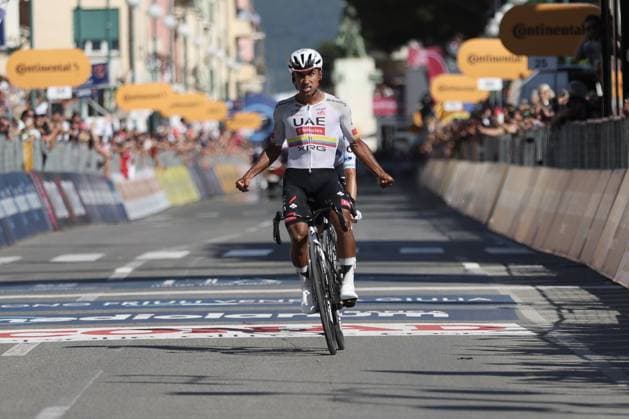 IPA84903694 - Giro d Italia, Stage 11, Chiavari, in the photo: winner Narvaez  Copyright: xGabrielexSiri IPAxSportx xx 84903694