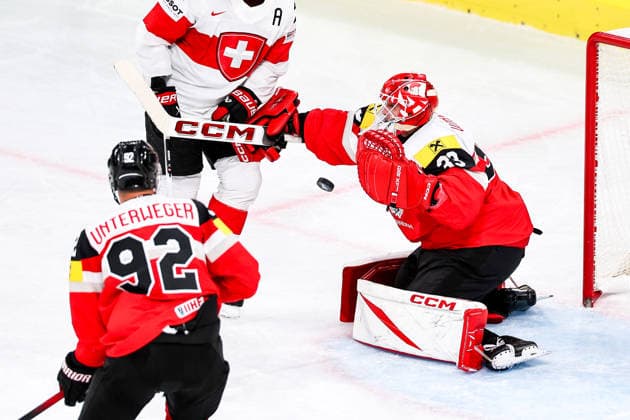 Ice hockey, Eishockey - IIHF WC 2026 ZURICH,SWITZERLAND,20.MAY.26 - ICE HOCKEY - IIHF Ice Hockey World Championship, WM, Weltmeisterschaft 2026, group stage, Austria vs Switzerland. Image shows Florian Vorauer (AUT).  GEPAxpictures xMaticxKlansek