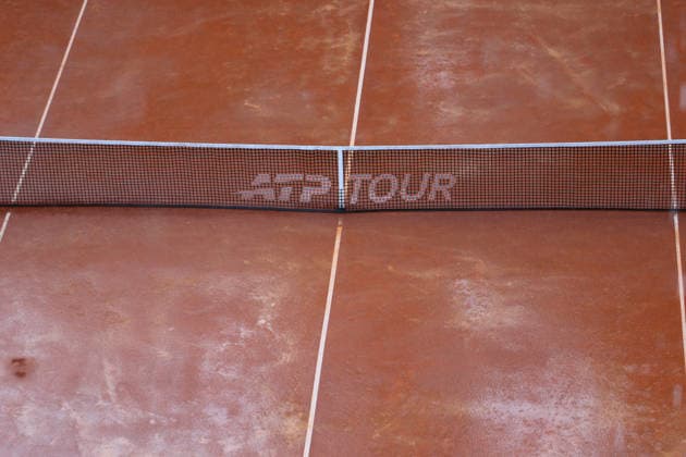 Bitpanda Hamburg Open, ATP 500, Tennis stadium at Rothenbaum Play paused due to rain