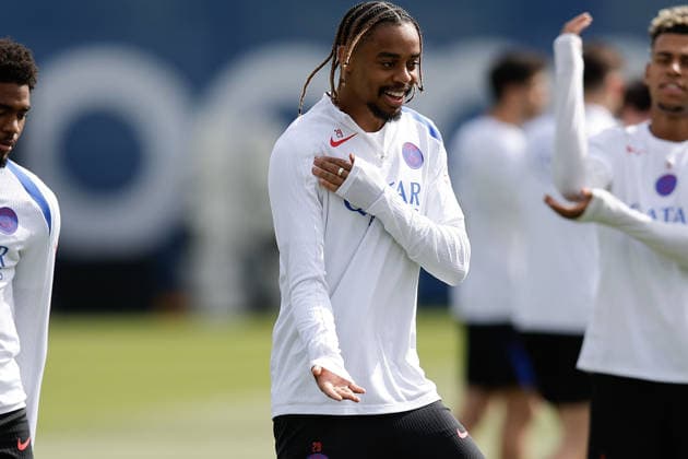Bradley Barcola Paris Saint Germain during the club™s Media Day ahead of the UEFA Champions League Final at the PSG Campus in Poissy on Wednesday, May 20, 2026 Copyright: AntonioxBorga