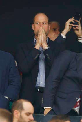 Istanbul, Turkey, 20th May 2026. Aston Villa fan Prince William takes his seat during the SC Freiburg vs Aston Villa UEFA Europa League Final match at Besiktas Park, Istanbul. Picture credit should read: Cody Froggatt Sportimage EDITORIAL USE ONLY. No use with unauthorised audio, video, data, fixture lists, club league logos or live services. Online in-match use limited to 120 images, no video emulation. No use in betting, games or single club league player publications. SPI_054_CF_Frieburg_Aston_Villa SPI-4796-0084