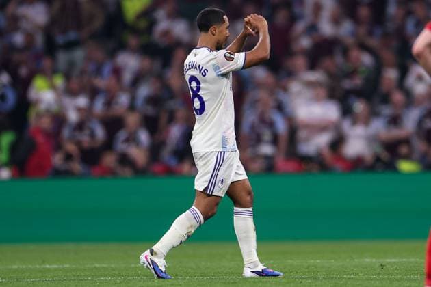 Youri Tielemans of Aston Villa celebrates his goal SC Freiburg v Aston Villa, UEFA Europa League, Final, Football, Besiktas Park, Istanbul, Turkiye - 20 May 2026Istanbul Besiktas Park United Kingdom EDITORIAL USE ONLY No use with unauthorised audio, video, data, fixture lists, club league logos or live services. Online in-match use limited to 120 images, no video emulation. No use in betting, games or single club league player publications.  Copyright: xRaddadxJebarah Shutterstockx 16883158aw