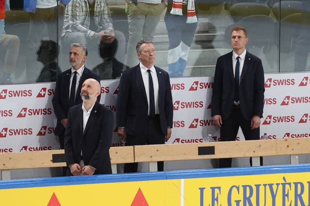 20 05 2026 Swiss Life Arena Zurich , SWITZERLAND, Men IIHF World Championship Zurich 2026 Group A USA Germany The coaching team vl Mark French, Harold Kreis and Alexander Sulzer GER