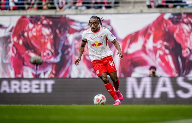 Leipzigs Yan Diomande Soccer 1 Bundesliga, Matchday 33 RB Leipzig FC St Pauli 2 1 9 May 2026 Leipzig, Red Bull Arena RB Leipzig FC St Pauli 2 1