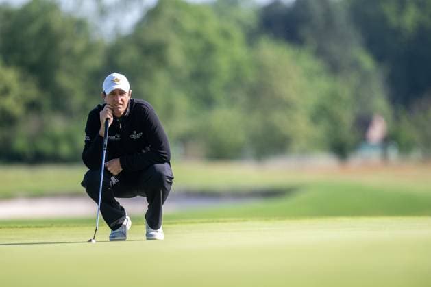 Belgian Nicolas Colsaerts pictured in action during the first round (1 4) of the 2026 Soudal Open DP World Tour golf tournament in Schilde, Thursday 21 May 2026. The Soudal Open takes place from 21 to 24 May at the Rinkven Golf Club in Schilde. JONASxROOSENS  x174613883x