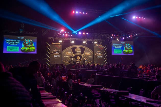 2026 BetMGM Premier League Darts, Night 16, Sheffield General view inside the Utilita Arena before the 2026 BetMGM Premier League Darts, Night 16 at the Utilita Arena, Sheffield, England on 21 May 2026 Credit: Alex Young Every Second Media Editorial use only. All images are copyright Every Second Media Limited. No images may be reproduced without prior permission. Copyright: xIMAGO EveryxSecondxMediax ESM-2003-0002 AlexxYoungx xEveryxSecondxMediax