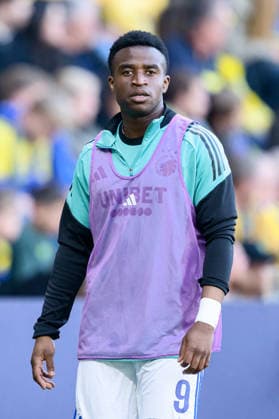 Broendby IF v FC Copenhagen, Europa Playoff match, Broendby, Denmark Broendby, Denmark. 21st, May 2026. Youssoufa Moukoko (9) of FC Copenhagen seen warming up during the Europa Playoff 3F Superliga match between Broendby IF and FC Copenhagen at Brondby Stadion in Brondby. Denmark, Brondby  Copyright: xGonzalesxPhoto DennisxJacobsenx