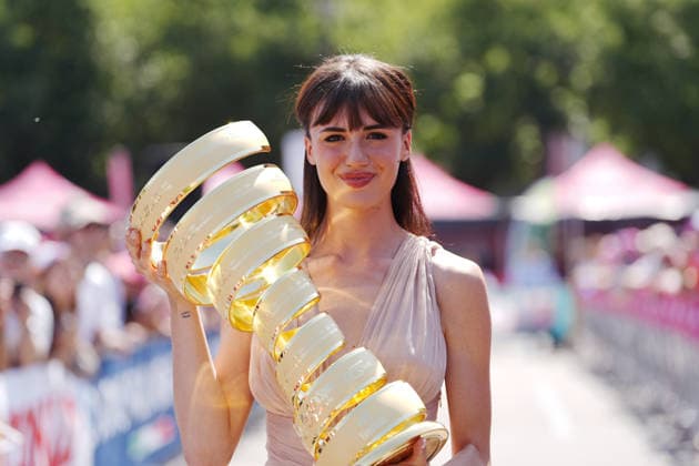 The trophy during Stage 13 of the Giro d™Italia, from Alessandria to Verbania, Italy, Friday, May 22, 2026.  Copyright: xMassimoxPaolone LaPressex