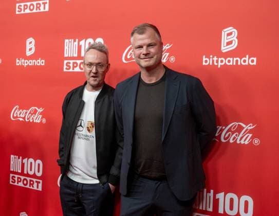 BILD100 Sport at Axel Springer Haus, f l Chairman of the Board Alexander Wehrle VfB Stuttgart , Chief Sports Officer Fabian Wohlgemuth VfB Stuttgart , 22 05 2026, Copyright: xMatthiasxKochx