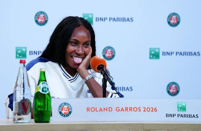 Coco Gauff during her press conference, PK, Pressekonferenz French Open Tennis, Friday Previews, Qualifying and Practice, Tennis, Roland Garros, Paris, France - 22 May 2026Paris Roland Garros France EDITORIAL USE ONLY No use with unauthorised audio, video, data, fixture lists, club league logos or live services. Online in-match use limited to 120 images, no video emulation. No use in betting, games or single club league player publications. Copyright: xJavierxGarcia Shutterstockx 16887306ap