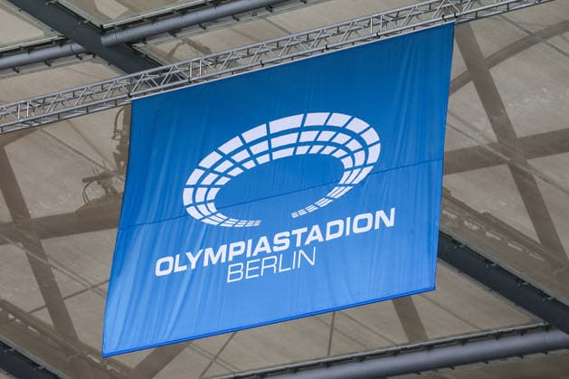 DFB Pokalfinale 25 26 Impressions before FC Bayern München VfB Stuttgart on 22 05 2026 at the Olympiastadion in Berlin Olympiastadion Berlin flag flag feature, symbol, symbol photo, characteristic, detail MH