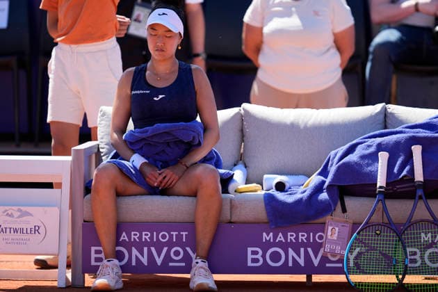 2026 WTA, Tennis Damen Strasbourg 500 - Semi Finals (Day 6) Ann Li in action during the semifinal at the 2026 WTA Internationaux de Strasbourg Women s tennis tournament at the Tennis Club de Strasbourg in Strasbourg, France, on May 22, 2026. Strasbourg France  Copyright: xOwenxHammondx originalFilename:hammond-2026wtai260522_np0gC.jpg