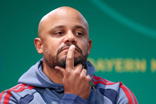 DFB Cup final 25 26 Closing press conference before FC Bayern Munich VfB Stuttgart on 22 05 2026 at the Olympic Stadium in Berlin Coach Vincent Kompany Muenchen pensive at the press conference MH
