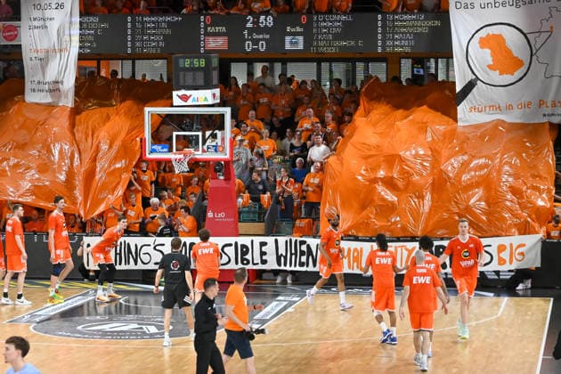 Choreography RASTA Vechta RASTA Vechta vs ALBA Berlin, easyCredit Basketball Bundesliga, Play Off, Season 2025 2026, 22 05 2026, RASTA Vechta vs ALBA Berlin, easyCredit Basketball Bundesliga, Play Off, Season 2025 2026, 22 05 2026 Vechta Copyright: xEibner-Pressefoto RobertxGertzenx EP_RGN
