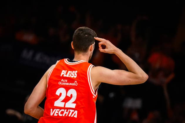22 05 2026, Rasta Dome, Vechta Basketball, easyCredit Bundesliga, Playoffs quarterfinals, Rasta Vechta vs ALBA Berlin Tibor Pleiß Pleiss 22 Vechta