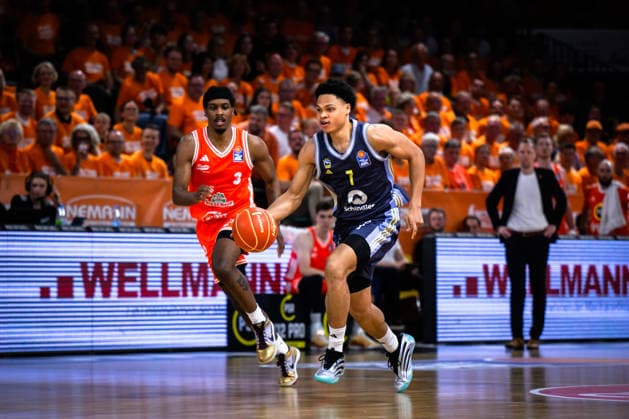 22 05 2026, Rasta Dome, Vechta Basketball, easyCredit Bundesliga, Playoffs quarterfinals, Rasta Vechta vs ALBA Berlin Jack Kayil 7 Berlin