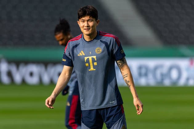 GER, DFB Cup final, Training and press conference, FC Bayern Munich VfB Stuttgart 22 05 2026, Olympic Stadium, Olympic Stadium, GER, DFB Cup final, Training and press conference, FC Bayern Munich VfB Stuttgart Minjae Kim FC Bayern Munich 3 at training Â nordphotoxGmbHxx xAlexanderxTrienitz nph00051