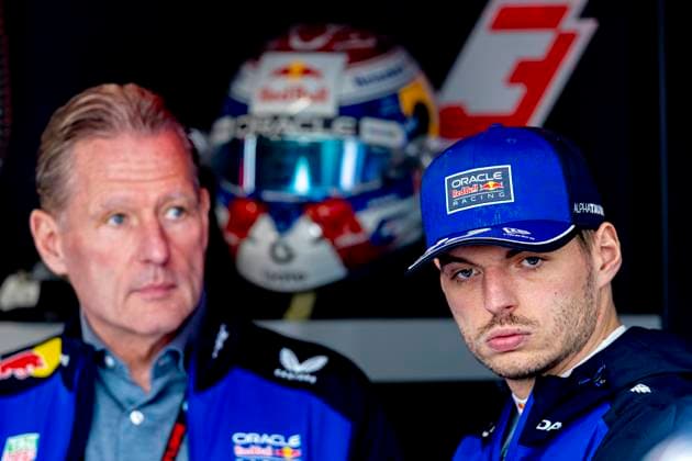 MONTREAL Formula 1 driver Max Verstappen of Oracle Red Bull Racing with his father Jos Verstappen during the Formula 1 Canada Race at the Circuit Gilles Villeneuve on May 22, 2026 in Montreal, Canada Photo by DeFodi Images