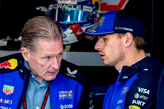 MONTREAL Formula 1 driver Max Verstappen of Oracle Red Bull Racing with his father Jos Verstappen during the Formula 1 Canada Race at the Circuit Gilles Villeneuve on May 22, 2026 in Montreal, Canada Photo by DeFodi Images