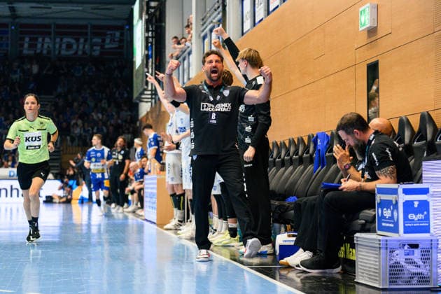 Florian Kehrmann TBV Lemgo Lippe, Coach cheering GER, ThSV Eisenach vs TBV Lemgo Lippe, 1 Daikin Handballbundesliga, Handball, Matchday 32, Season 2025 2026, 22 05 2026 GER, ThSV Eisenach vs TBV Lemgo Lippe, 1 Daikin Handballbundesliga, Handball, Matchday 32, Season 2025 2026, 22 05 2026 Eisenach Copyright: xEibner-Pressefoto MartinxHerbstx EP_MHT